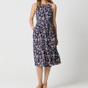 J.Crew NEW High-neck tie-waist midi dress Size 8 Floral